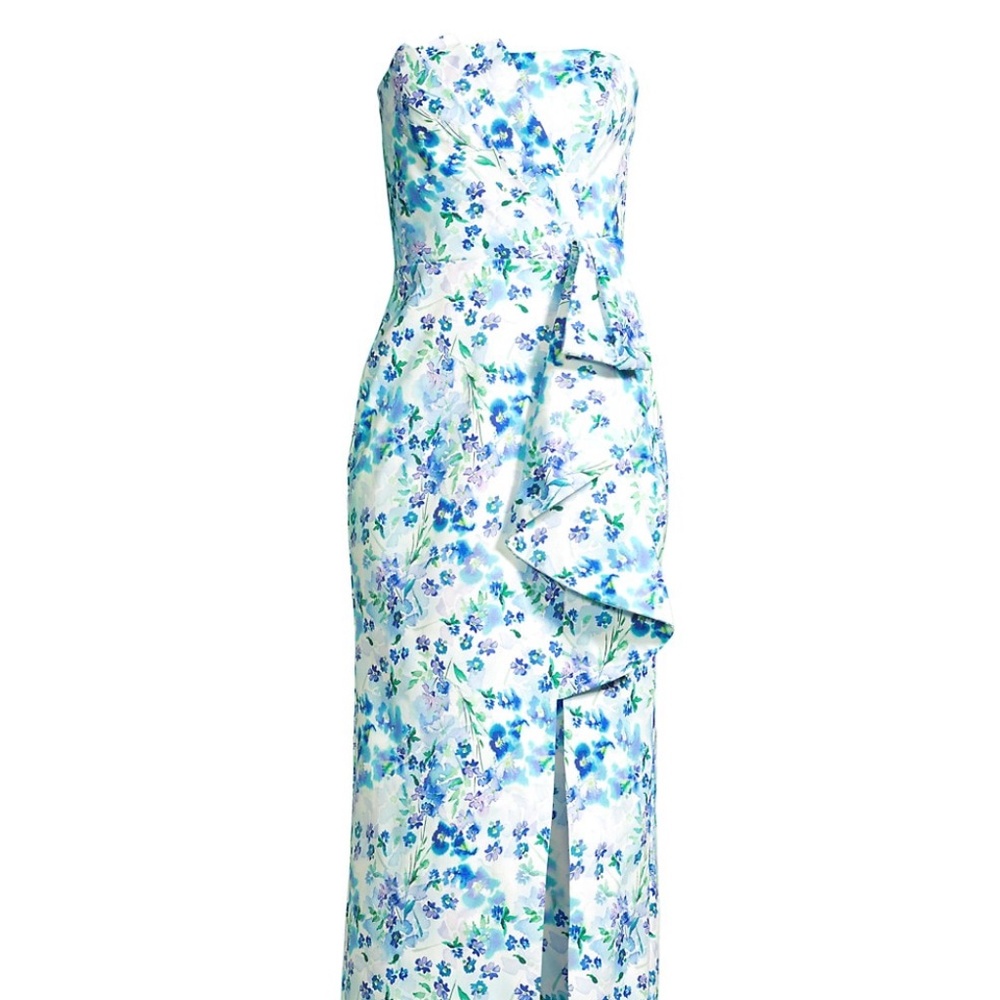 Parker Black Roberta Strapless Floral Dress (NEW WITH TAGS)